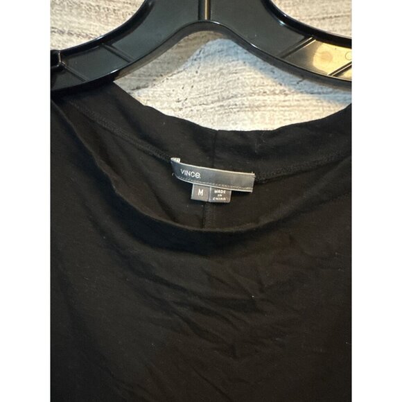 Vince Black Loose-Fit Short Sleeve Tunic Top Size M - Picture 2 of 3